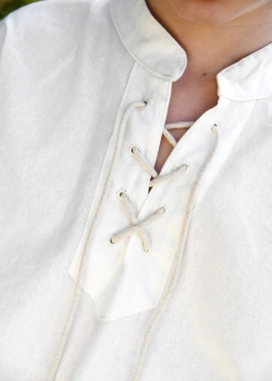 Preview: Kinder Mittelalter-Hemd  -  Nilo  - kurzarm - natur